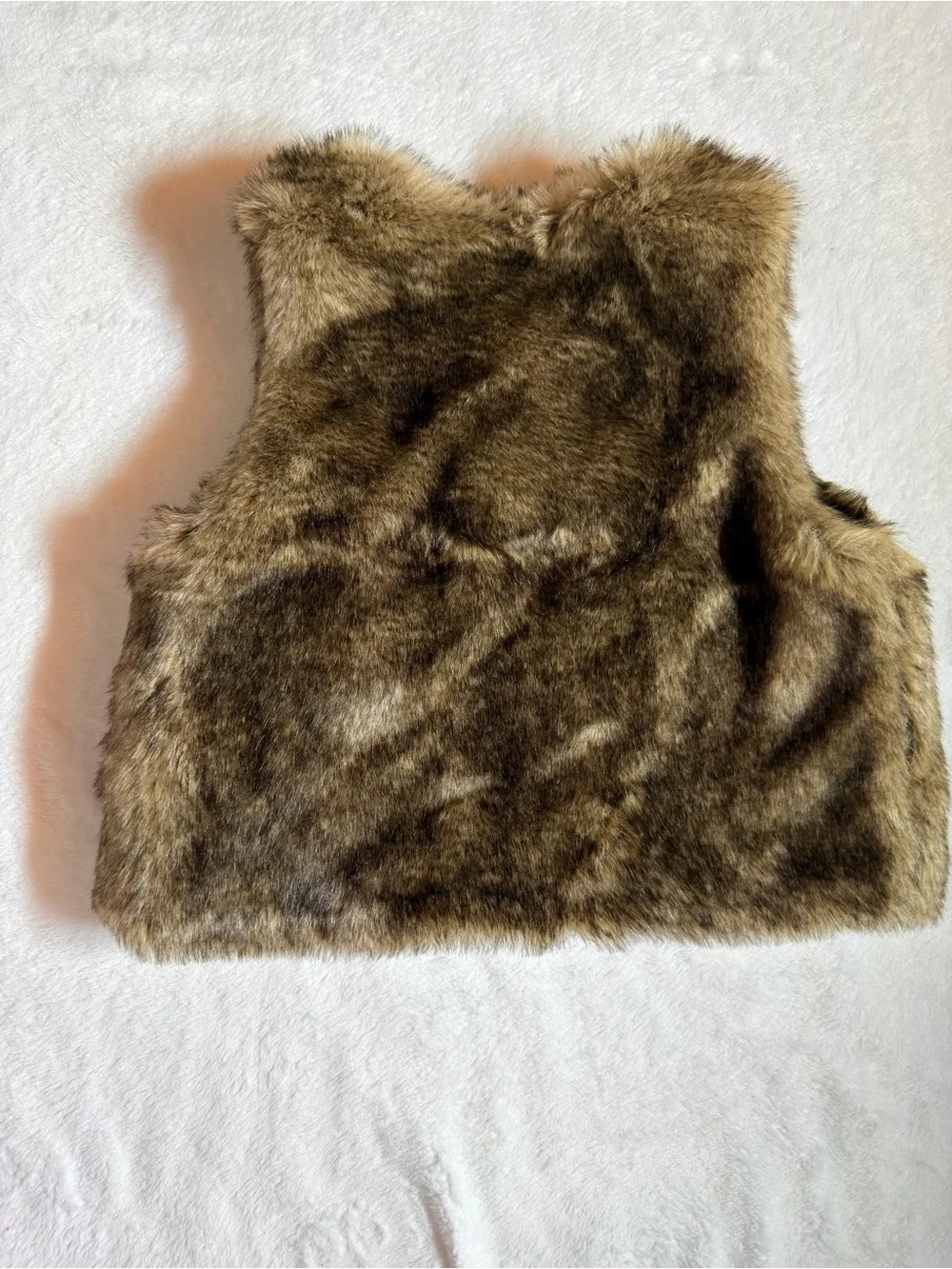 Brand New! Carters brown/tan faux fur vest size 7